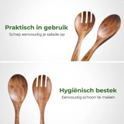 Dayshake Olijfhouten Slabestek 2-delig - Luxe Slacouvert - Duurzaam Salade Bestek - Saladebestek - Vaatwasserbestendig -Keukenbenodigdheden 1200x1200 635