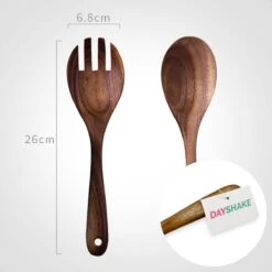 Dayshake Olijfhouten Slabestek 2-delig - Luxe Slacouvert - Duurzaam Salade Bestek - Saladebestek - Vaatwasserbestendig -Keukenbenodigdheden 1200x1200 637