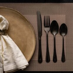 OEC Kitchen Bestekset 36-delig - Zwart - 6 Persoons - Steakmessen - Messen - Vorken - Lepels - RVS -Keukenbenodigdheden 1200x1200 652