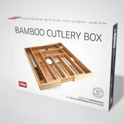 Gadgy Uitschuifbare Bestekbak - Uitschuifbare Bestekcassette Hout - Besteklade - Ladeverdeler - 6/8 Vakken - Bamboe -Keukenbenodigdheden 1200x1200 738