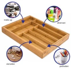 ACAZA Uitschuifbare Bestekbak In Bamboe Hout, Besteklade Met 7 Tot 9 Vakken, Ladeverdeler, Opbergbak, Bestekcassette, Verstelbaar 13 ACAZA Uitschuifbare Bestekbak In Bamboe Hout, Besteklade Met 7 Tot 9 Vakken, Ladeverdeler, Opbergbak, Bestekcassette, Verstelbaar -Keukenbenodigdheden 1200x1200 754