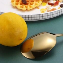 House Of Husk® Opscheplepel Set - Goud - Serveerlepel - Groetelepel - Aardappellepel - 21cm - RVS - 4 Stuks -Keukenbenodigdheden 1200x1200 838