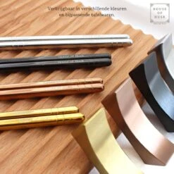 House Of Husk Chopsticks Set - Koreaanse Eetstokjes - Vaatwasserbestendig - RVS - 5 Paar - Goud -Keukenbenodigdheden 1200x1200 873