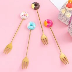 Gebaksvorkjes Donut Set Van 4 Taartvorkjes - Goud -Keukenbenodigdheden 1200x1200 915