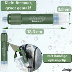 Waterfilter Steddy Pro - Survival Bushcraft Kit - Noodpakket - Waterzuivering - Water Filter Kraan - Outdoor -Keukenbenodigdheden 1200x1200 92