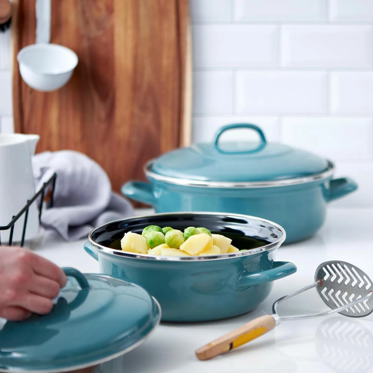 BK Fortalit Braadpan Ø 24 Cm - Blauw - Emaille - Inductie 6 BK Fortalit Braadpan Ø 24 Cm - Blauw - Emaille - Inductie - Afbeelding 4