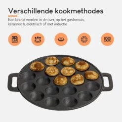 Ocina Poffertjespan – Combo Pack – 19 Poffertjes – Poffertjesmaker – Poffertjespan Inductie – Poffertjespan Electrisch – Gietijzeren Pan - Inclusief Doseerfles, Handvaten, 6x Poffertjesvorken En Invetkwast – Gratis Receptenboek 15 Ocina Poffertjespan – Combo Pack – 19 Poffertjes – Poffertjesmaker – Poffertjespan Inductie – Poffertjespan Electrisch – Gietijzeren Pan - Inclusief Doseerfles, Handvaten, 6x Poffertjesvorken En Invetkwast – Gratis Receptenboek -Keukenbenodigdheden 1200x1200 982