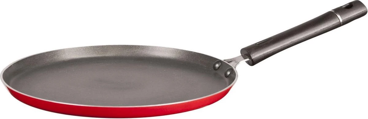 Aluminium Professionele Rode Pannekoekenpan Met Anti-aanbak Laag 24 Cm 3 Aluminium Professionele Rode Pannekoekenpan Met Anti-aanbak Laag 24 Cm