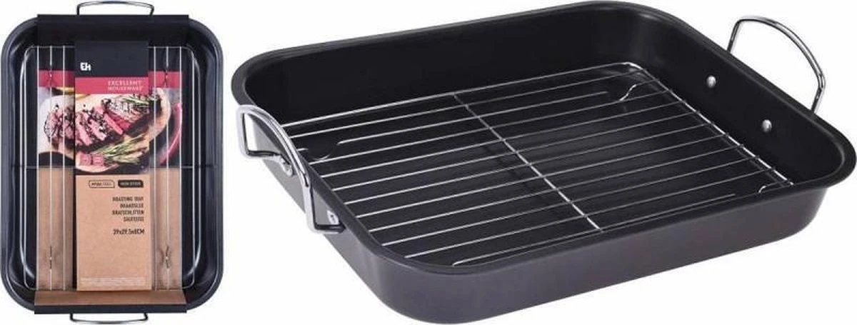 Excellent Houseware Anti-aanbak Braadslede - Met Rooster 5 Excellent Houseware Anti-aanbak Braadslede - Met Rooster - Afbeelding 3