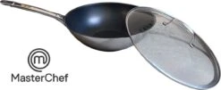 MasterChef / Jumbo - Wokpan - Met Glazen Deksel - 28 Cm - Inductie -Keukenbenodigdheden 1200x489