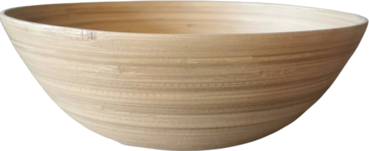 Secret De Gourmet - Slakom/serveer Schaaltjes - Bamboe - Beige- D25 Cm 6 Secret De Gourmet - Slakom/serveer Schaaltjes - Bamboe - Beige- D25 Cm - Afbeelding 4