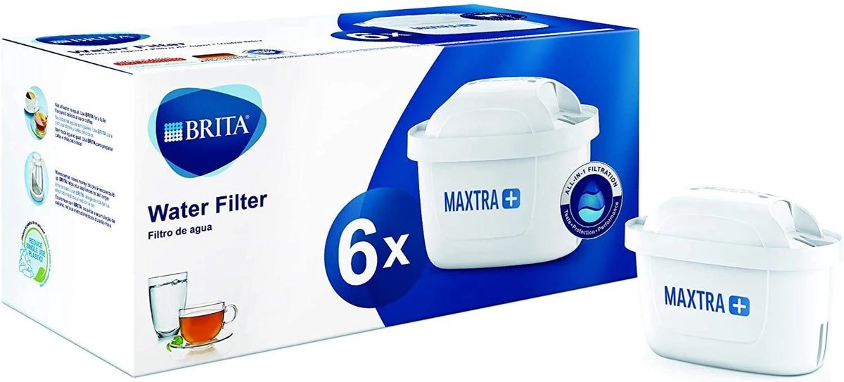 BRITA Maxtra+ Waterfilter, Filterpatronen, Compatibel Met Brita Karaffen, Die Kalk En Chloor Verminderen. 3 BRITA Maxtra+ Waterfilter, Filterpatronen, Compatibel Met Brita Karaffen, Die Kalk En Chloor Verminderen.