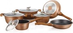 Royalty Line 10-delige Pannenset-- RVS - Gietijzer- Roze -Keukenbenodigdheden 1200x551 4