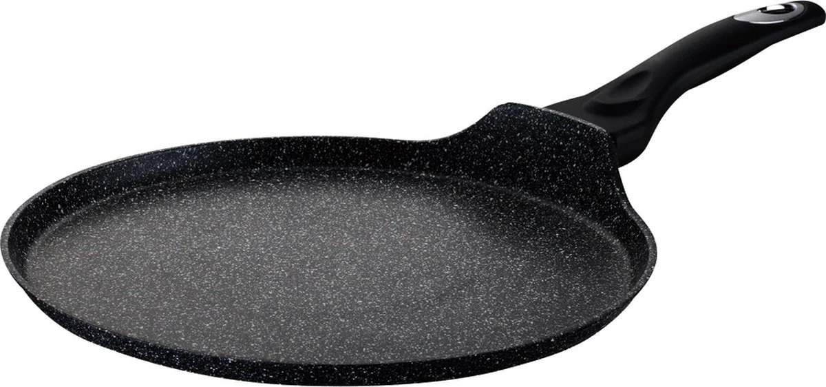 MONOO Crêpepan / Pannenkoekenpan 28 Cm - Zwart 3 MONOO Crêpepan / Pannenkoekenpan 28 Cm - Zwart