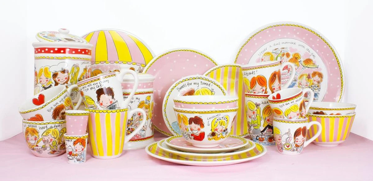 Blond Amsterdam Even Bijkletsen Melkkan - Aardewerk - Roze 6 Blond Amsterdam Even Bijkletsen Melkkan - Aardewerk - Roze - Afbeelding 4