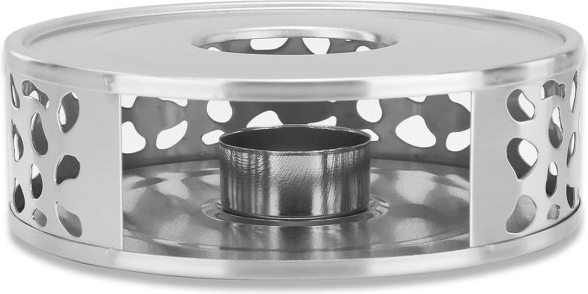 INTIRILIFE Theepot Warmer In Zilver – Roestvrijstalen Theepot Met Patroon Voor Hittebestendige Theepotten – Roestvrijstalen Theewarmer Voor Koffie, Thee En Nog Veel Meer. 4 INTIRILIFE Theepot Warmer In Zilver – Roestvrijstalen Theepot Met Patroon Voor Hittebestendige Theepotten – Roestvrijstalen Theewarmer Voor Koffie, Thee En Nog Veel Meer. - Afbeelding 2