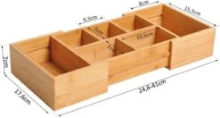 Verstelbare Lade Organizer - Voor Bestek/Keuken/Bureau/Make-Up/Accessoires – Uitschuifbare Lade Inzet Verdeler - Opbergbak Doos - Verstelbaar In 5 Of 7 Compartimenten - Duurzaam Bamboe Hout -Keukenbenodigdheden 1200x639 2