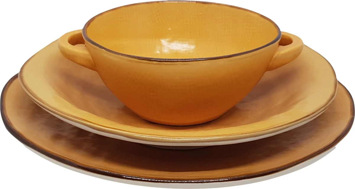 Vivi Oggi - Soepkommen Met Oor - Ø 15cm - Geel - Italië 11 Vivi Oggi - Soepkommen Met Oor - Ø 15cm - Geel - Italië - Afbeelding 9