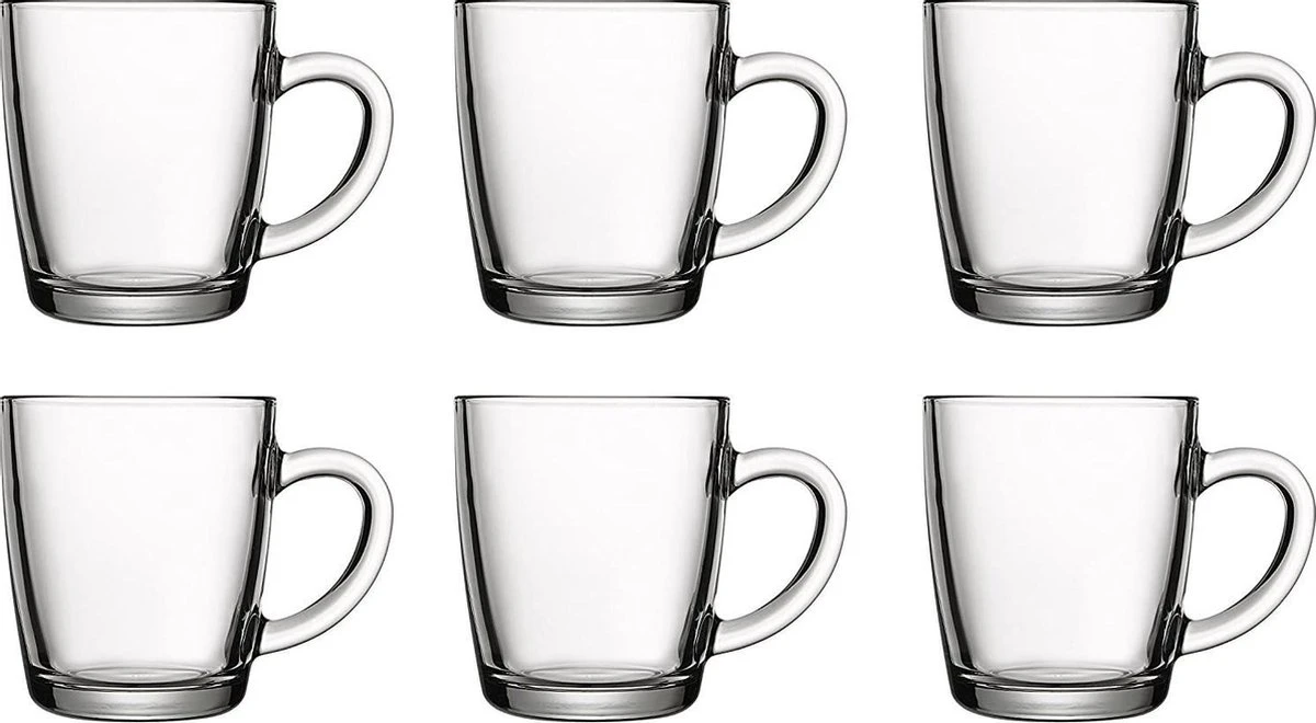 Pasabahce 55531 - Drinkglazen, Theeglas Met Handvat "Basic", Set Van 6 4 Pasabahce 55531 - Drinkglazen, Theeglas Met Handvat "Basic", Set Van 6 - Afbeelding 2