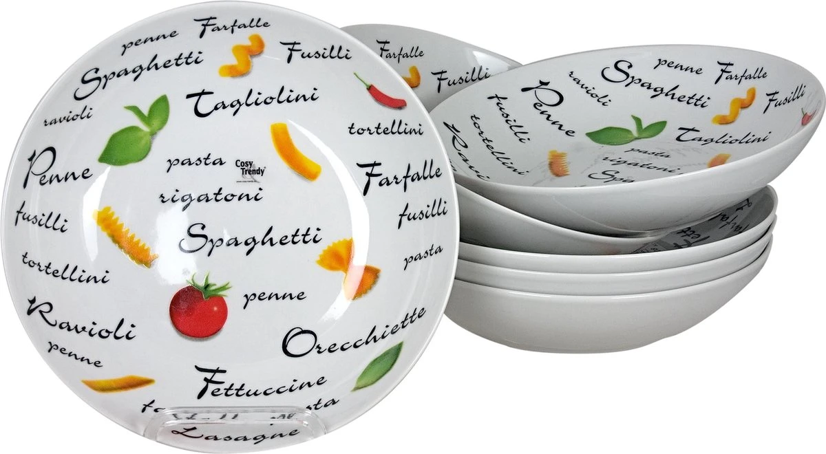 Cosy & Trendy Pastabord - Ø 20 Cm X 4.5 Cm - Set-6 3 Cosy & Trendy Pastabord - Ø 20 Cm X 4.5 Cm - Set-6