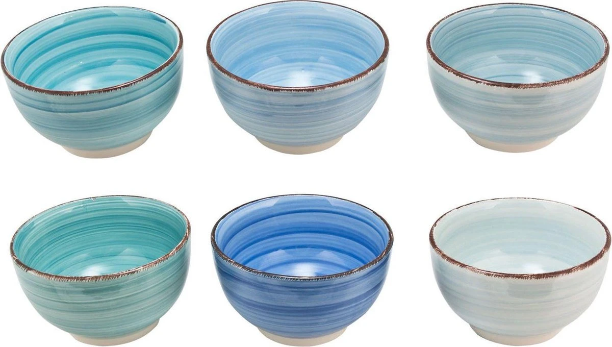 Studio Tavola Soepkommen Ocean Blue Ø 14 Cm - 6 Stuks 3 Studio Tavola Soepkommen Ocean Blue Ø 14 Cm - 6 Stuks