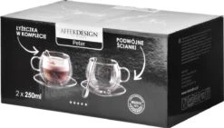 Affekdesign - Dubbelwandige Glazen Met Schotel & Lepel - 250 Ml - Set Van 2 - Koffieglazen - Theeglas - Cappuccino Glazen - Latte Macchiato Glazen - Glas -Keukenbenodigdheden 1200x683 7