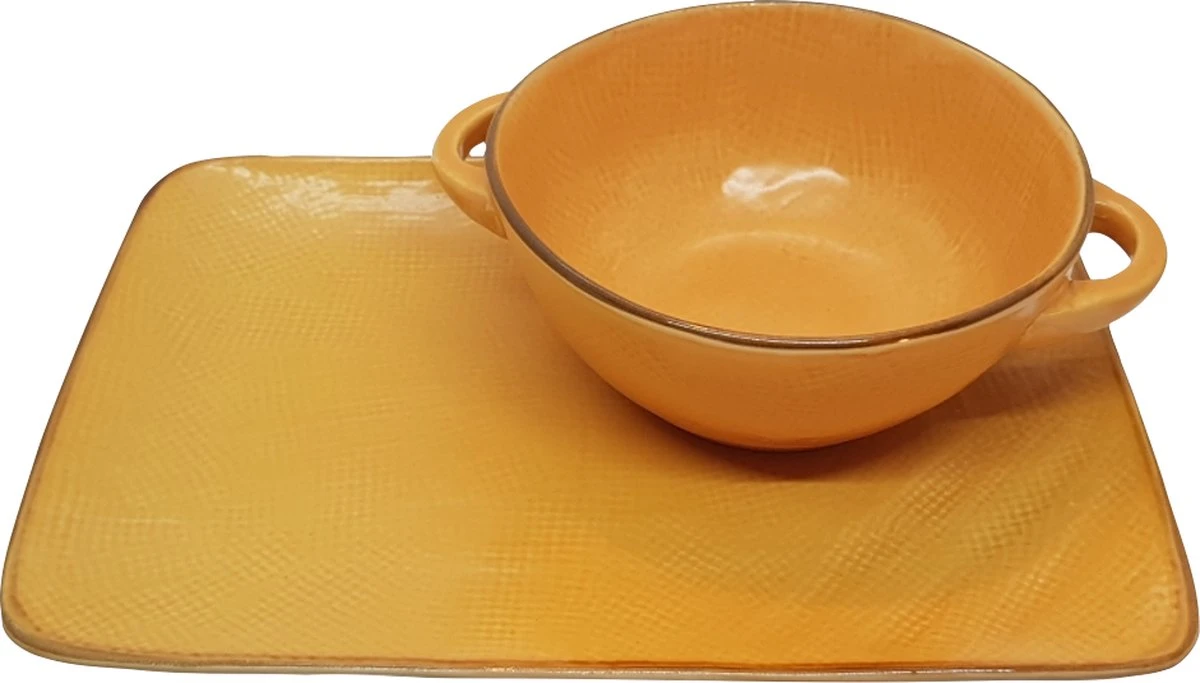 Vivi Oggi - Soepkommen Met Oor - Ø 15cm - Geel - Italië 12 Vivi Oggi - Soepkommen Met Oor - Ø 15cm - Geel - Italië - Afbeelding 10