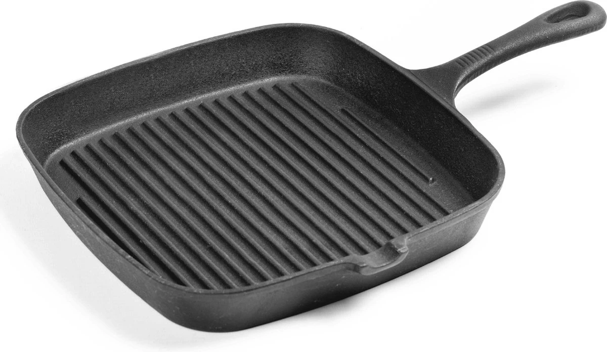 Daumonet Auguste Noir Gietijzeren Grillpan - Steakpan Zwart - PFAS & PFOA Vrij - Vierkant Met Schenktuit - 23,5 Cm - 2 Liter - Emaille - Alle Warmtebronnen - Elektrisch - Gas - Halogeen - Inductie - Keramisch 3 Daumonet Auguste Noir Gietijzeren Grillpan - Steakpan Zwart - PFAS & PFOA Vrij - Vierkant Met Schenktuit - 23,5 Cm - 2 Liter - Emaille - Alle Warmtebronnen - Elektrisch - Gas - Halogeen - Inductie - Keramisch