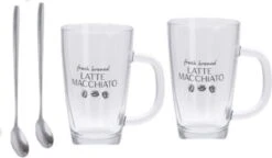 Excellent Houseware Set Van 2x Latte Macchiato Glazen Inclusief Lepels 300 Ml - Koffie Glazen - Cappuccino Glazen -Keukenbenodigdheden 1200x700 8