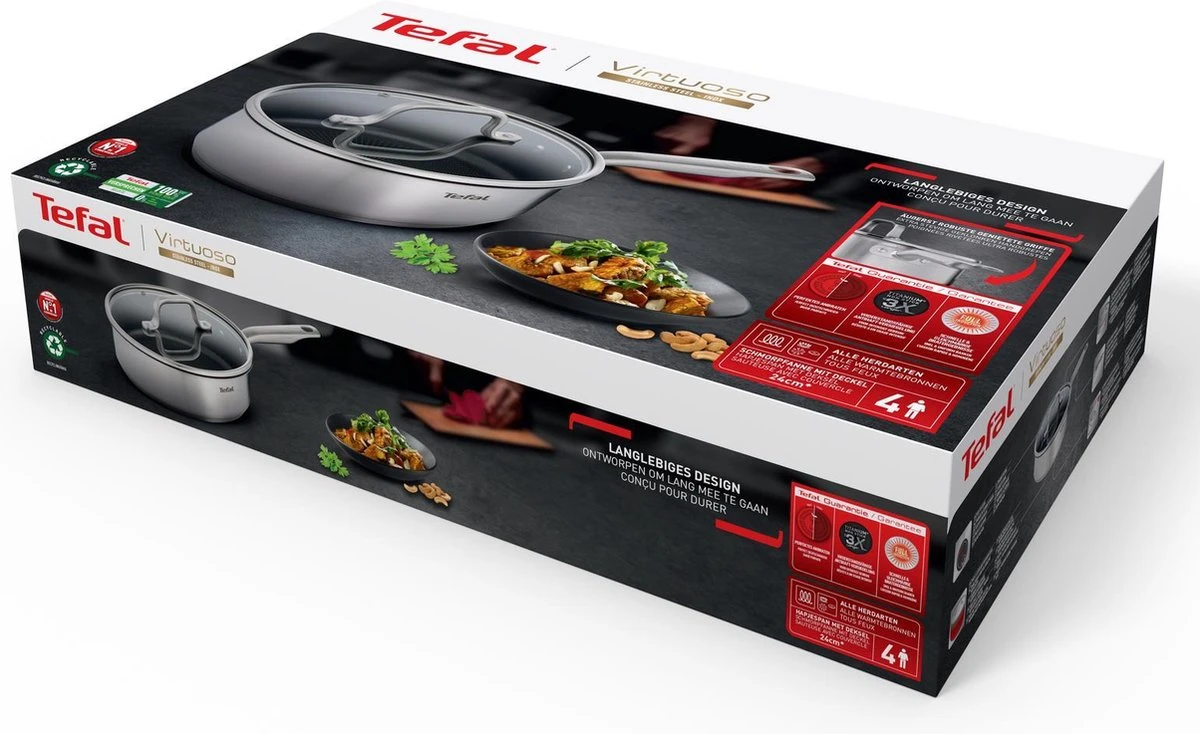 Tefal Virtuoso Hapjespan - Ø 24cm + Deksel 7 Tefal Virtuoso Hapjespan - Ø 24cm + Deksel - Afbeelding 5