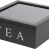 Merkloos Zwarte Houten Theedoos 9-vaks 23 Cm - Theedozen/theekisten Van Hout 23 Cm -Keukenbenodigdheden 1200x743 5