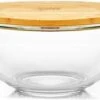 Klarstein Glazen Serveerschaal Met Bamboe Deksel - Afwasmachinebestendig - Veelzijdig Inzetbaar -Keukenbenodigdheden 1200x745