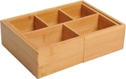 Verstelbare Lade Organizer - Voor Bestek/Keuken/Bureau/Make-Up/Accessoires – Uitschuifbare Lade Inzet Verdeler - Opbergbak Doos - Verstelbaar In 5 Of 7 Compartimenten - Duurzaam Bamboe Hout -Keukenbenodigdheden 1200x754 1