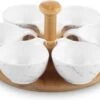 Hapjes Tapas Draaiplateau Hout Met Wit Melamine Schaaltjes - Serveerplank Borrelplank 1 Hapjes Tapas Draaiplateau Hout Met Wit Melamine Schaaltjes - Serveerplank Borrelplank -Keukenbenodigdheden 1200x766 1