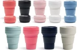 Koffiebeker - Reisbeker - Siliconen Beker - Opvouwbaar - Zwart - Drinkbeker - To Go -Keukenbenodigdheden 1200x777