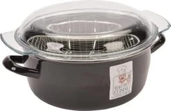 Haute Cuisine Frituurpan - Glazen Deksel & Korf - Ø 26cm - Emaille