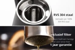 VDN RVS Theepot Dubbelwandig Met Filter - Zwarte Theekan 1 Liter - 902 18 VDN RVS Theepot Dubbelwandig Met Filter - Zwarte Theekan 1 Liter - 902 -Keukenbenodigdheden 1200x795 1
