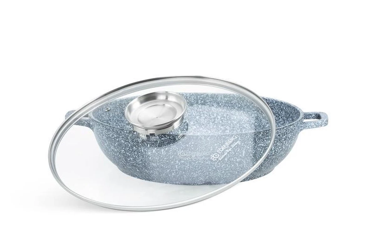 Edënbërg Stonetec Line - Luxe Wokpan - Ø 32 Cm - 5.5l - 3-laags Anti-aanbaklaag 4 Edënbërg Stonetec Line - Luxe Wokpan - Ø 32 Cm - 5.5l - 3-laags Anti-aanbaklaag - Afbeelding 2