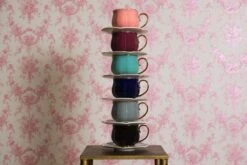 Clayre & Eef Kop En Schotel Set Van 6 250 Ml Meerkleurig Porselein Rond Bloemen Servies Cadeau Voor Haar Cappuccino -Keukenbenodigdheden 1200x800 37