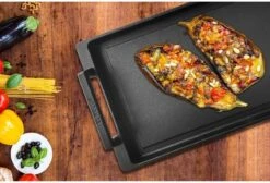 Eurolux Teppanyaki Plaat Met Grepen - 41 X 24 X 2.5 Cm - Zwart - Aluminium - Geschikt Voor Alle Warmtebronnen -Keukenbenodigdheden 1200x815 2