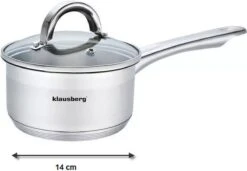 Klausberg 7132 - Steelpan Met Deksel - Sauspan - 14 Cm - 1 Liter -Keukenbenodigdheden 1200x831 3