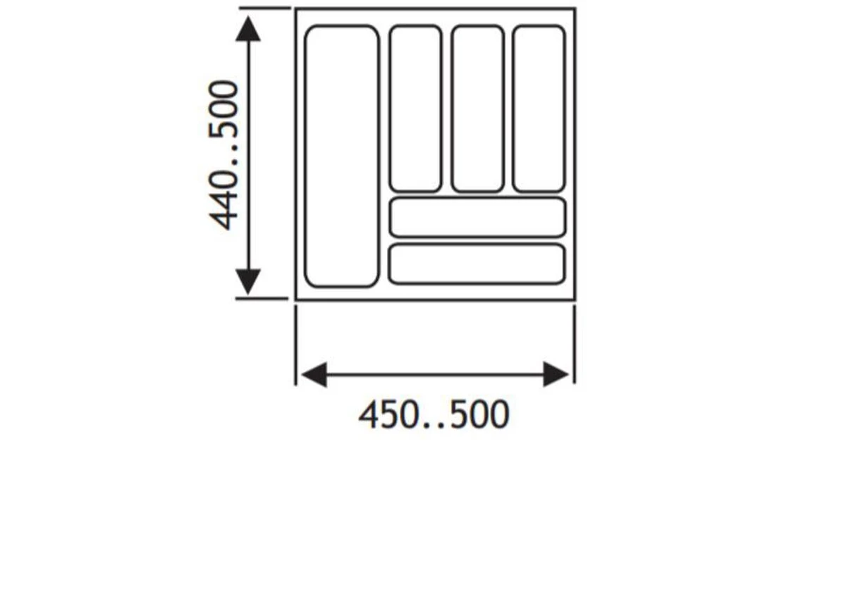Culinorm Bestekbak - Besteklade - 50 Cm Breed X 50 Cm Diep - Grijs 5 Culinorm Bestekbak - Besteklade - 50 Cm Breed X 50 Cm Diep - Grijs - Afbeelding 3