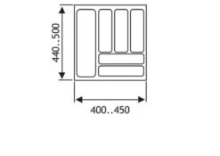 Culinorm Bestekbak - Besteklade - 45 Cm Breed X 50 Cm Diep - Grijs -Keukenbenodigdheden 1200x850 6