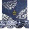 Tokyo Desig Studio - Mixed Bowls - Blue Designs - 15x7 Cm, 550 Ml - Set Van 4 Kommen In Luxe Geschenkdoos -Keukenbenodigdheden 1200x851 1