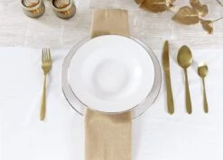 LeRijn® Serviesset Deventer 12 Persoons - 36 Delig - Licht Crème Wit Met Gouden Rand En Motief - Dinerborden - Soepborden - Dessertborden - Borden Servies - Bordenset -Keukenbenodigdheden 1200x864