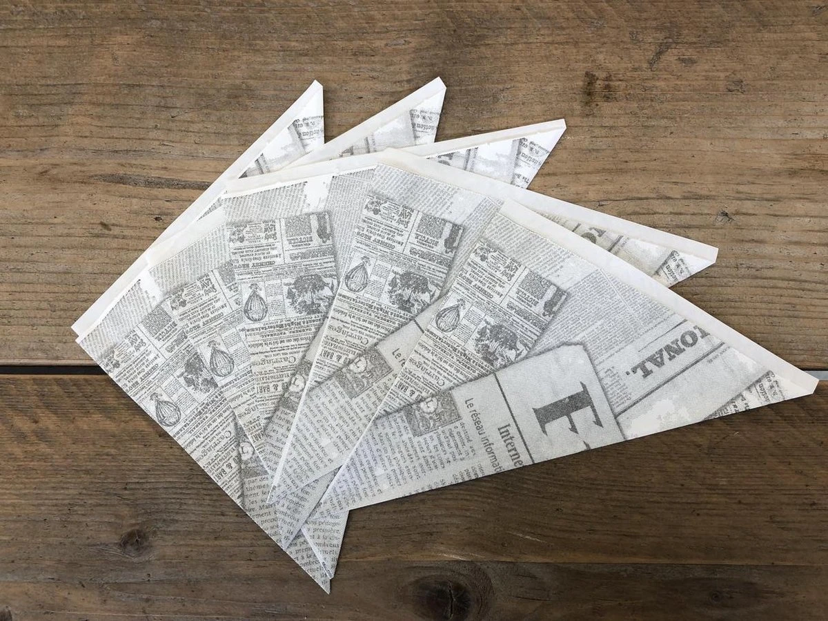 Papieren Frietzak | Krant Print | 50 St. | Patatzak | Frietzakken | Puntzakken | Frietzakjes 4 Papieren Frietzak | Krant Print | 50 St. | Patatzak | Frietzakken | Puntzakken | Frietzakjes - Afbeelding 2