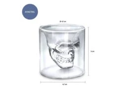 Aretica Shotglaasjes Skull Gift Set Van 4 - Borrelglaasjes - Shot Glaasjes - Vaatwasserbestendige Shotglazen - Shotglas - Drankspel - Glazen Borrelglas - Inhoud 25 Ml - Ø 4.7cm - Transparant -Keukenbenodigdheden 1200x900 182
