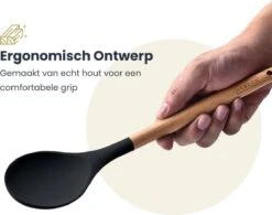 Hescom Siliconen Gesloten Opscheplepel Met Anti-aanbaklaag - Keukengerei Met Ergonomisch Design - Hittebestendige Serveerlepel - Vaatwasservriendelijk -Keukenbenodigdheden 1200x946 2