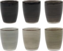 Koffiekopjes - Industrieel Grijs - Koffiebeker - Unieke Kleuren - Set Van 12 Kopjes (ook Los Verkrijgbaar) - 160ML En 340ML - Porselein - Hip En Trendy -Keukenbenodigdheden 1200x969