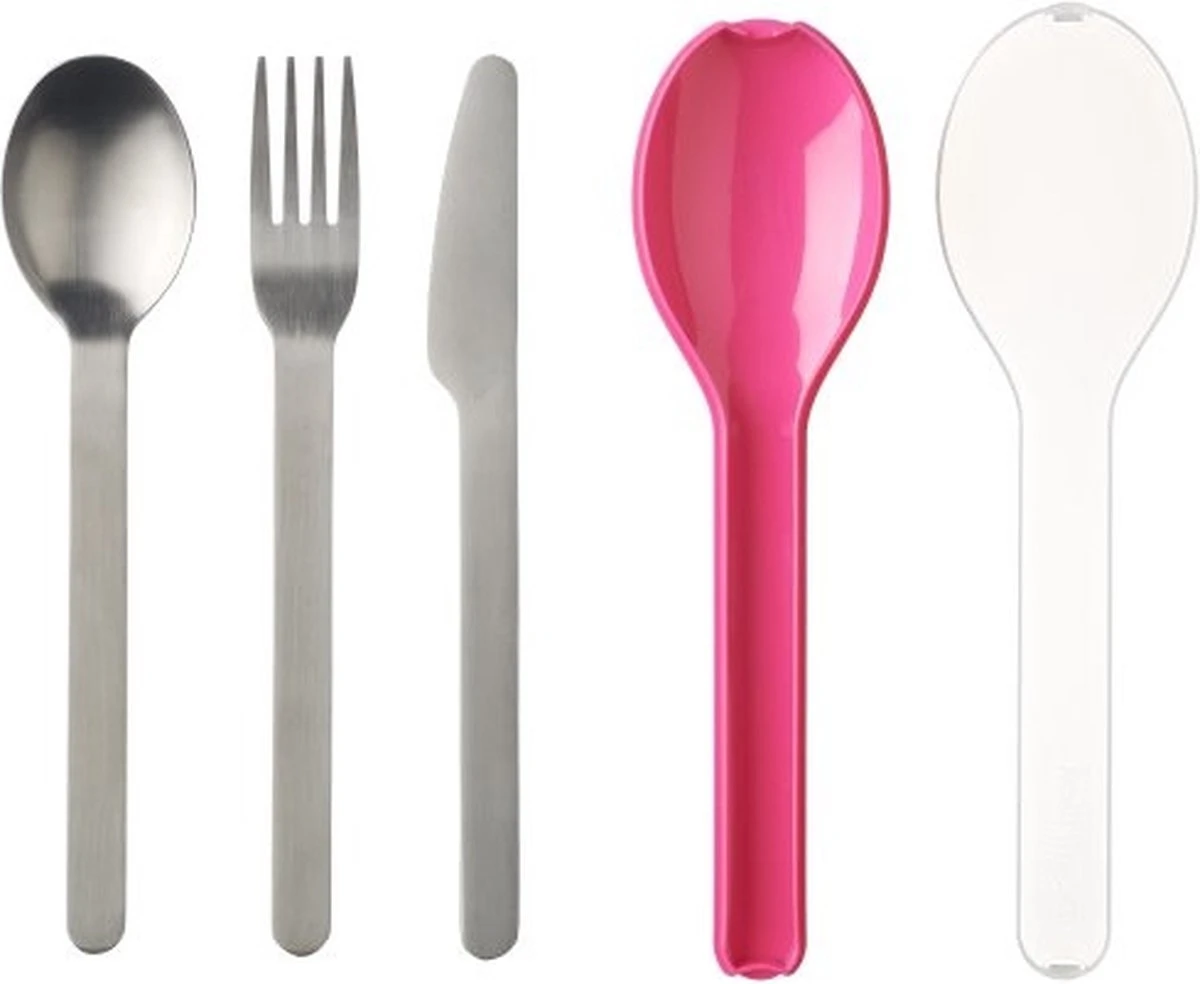 Mepal – Bestekset 3-delig Ellipse – Bestaat Uit Een Mes, Vork En Lepel – Nordic Pink – RVS Bestekset 8 Mepal – Bestekset 3-delig Ellipse – Bestaat Uit Een Mes, Vork En Lepel – Nordic Pink – RVS Bestekset - Afbeelding 6
